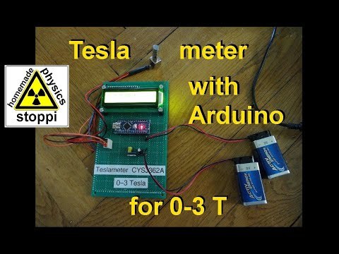 Teslameter/Gaussmeter with Arduino &amp;amp; hall-sensor CYSJ362A for B = 0-3 Tesla