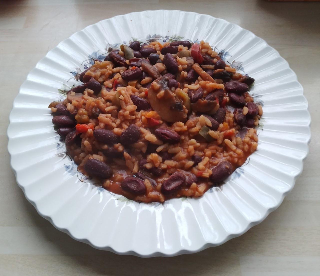 Microwave Chilli Bean Risotto