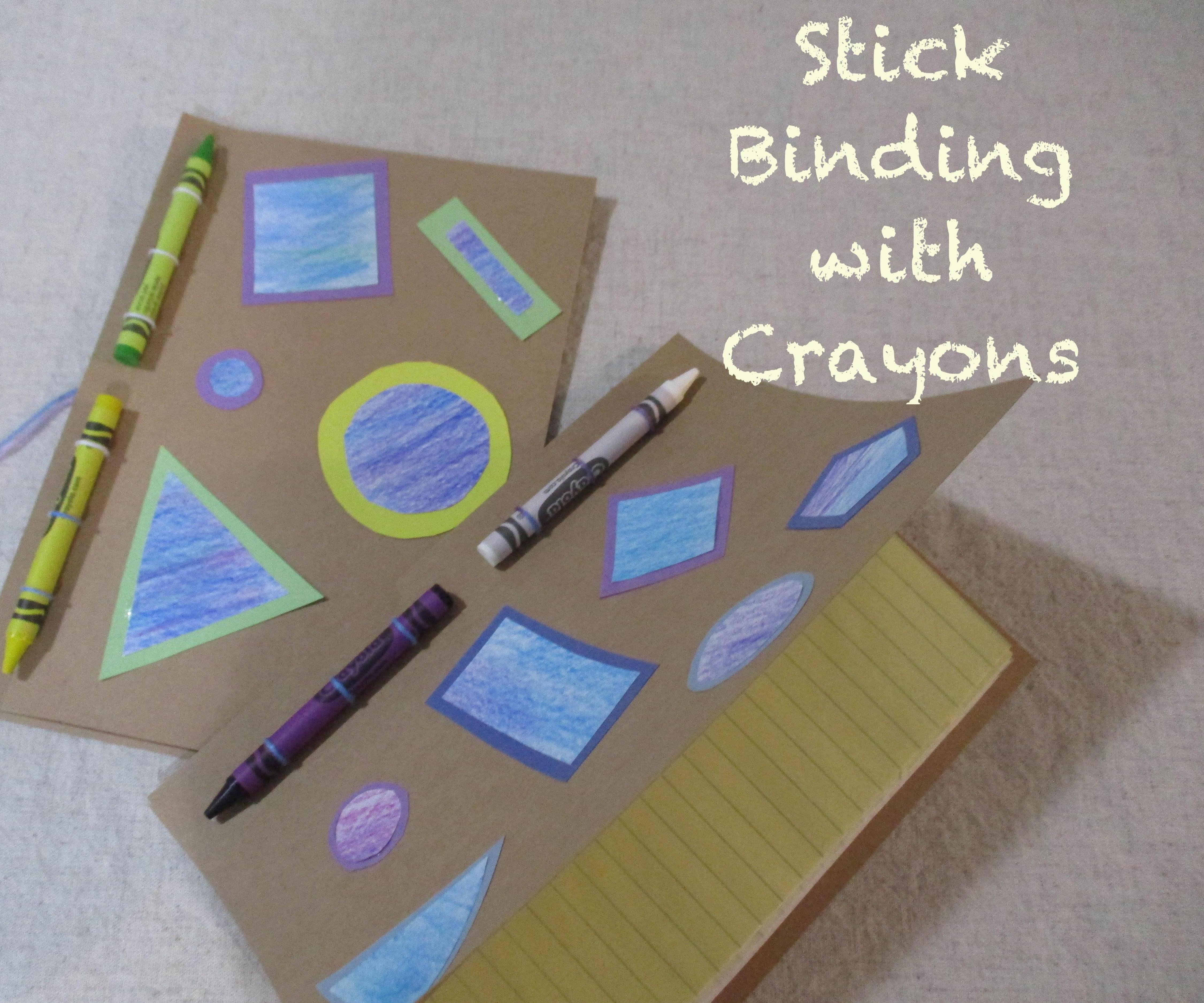 "Colors and Shapes" Journal With Crayon Stick Binding