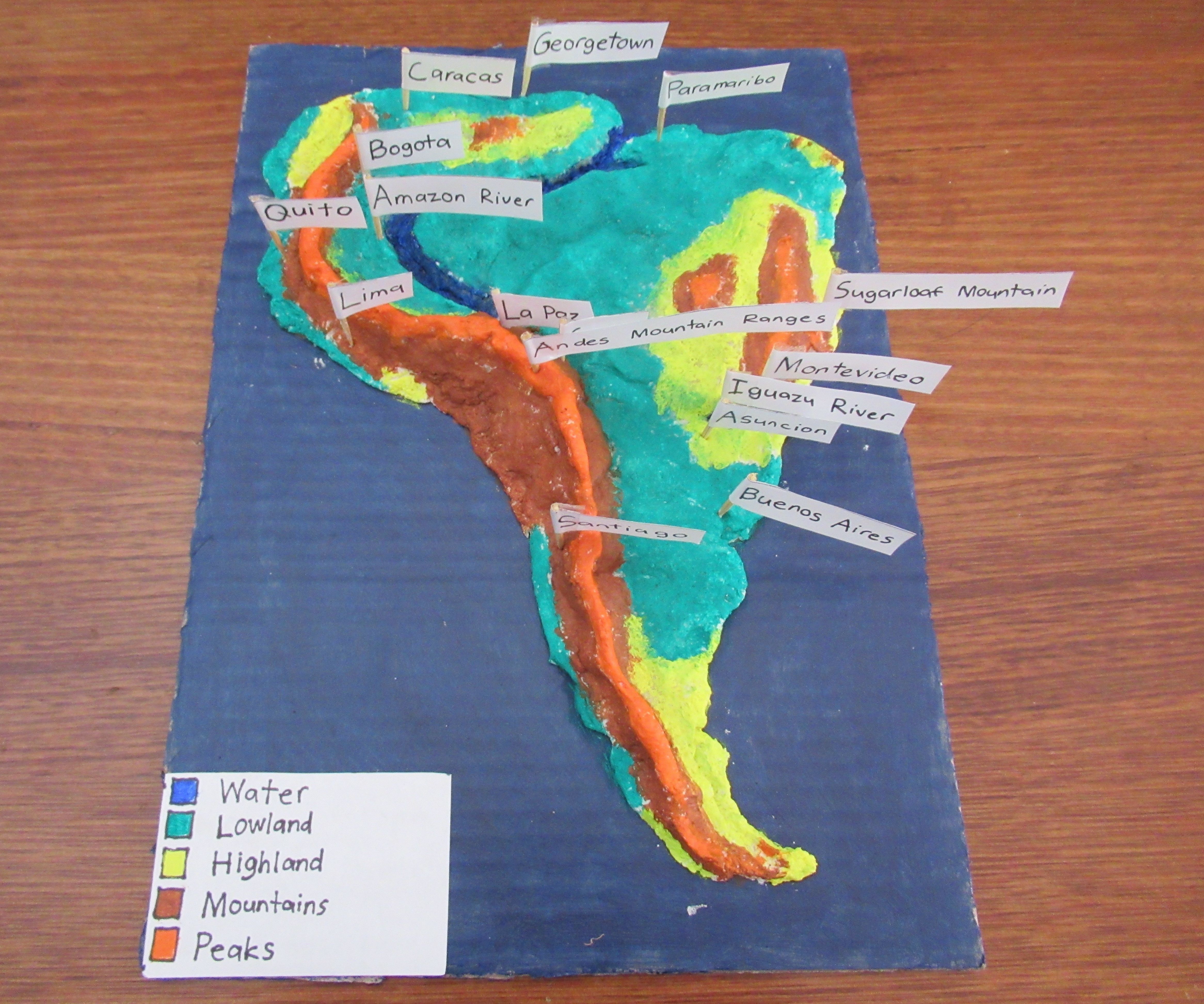 3D Kinesthetic Child Friendly Salt Dough Maps