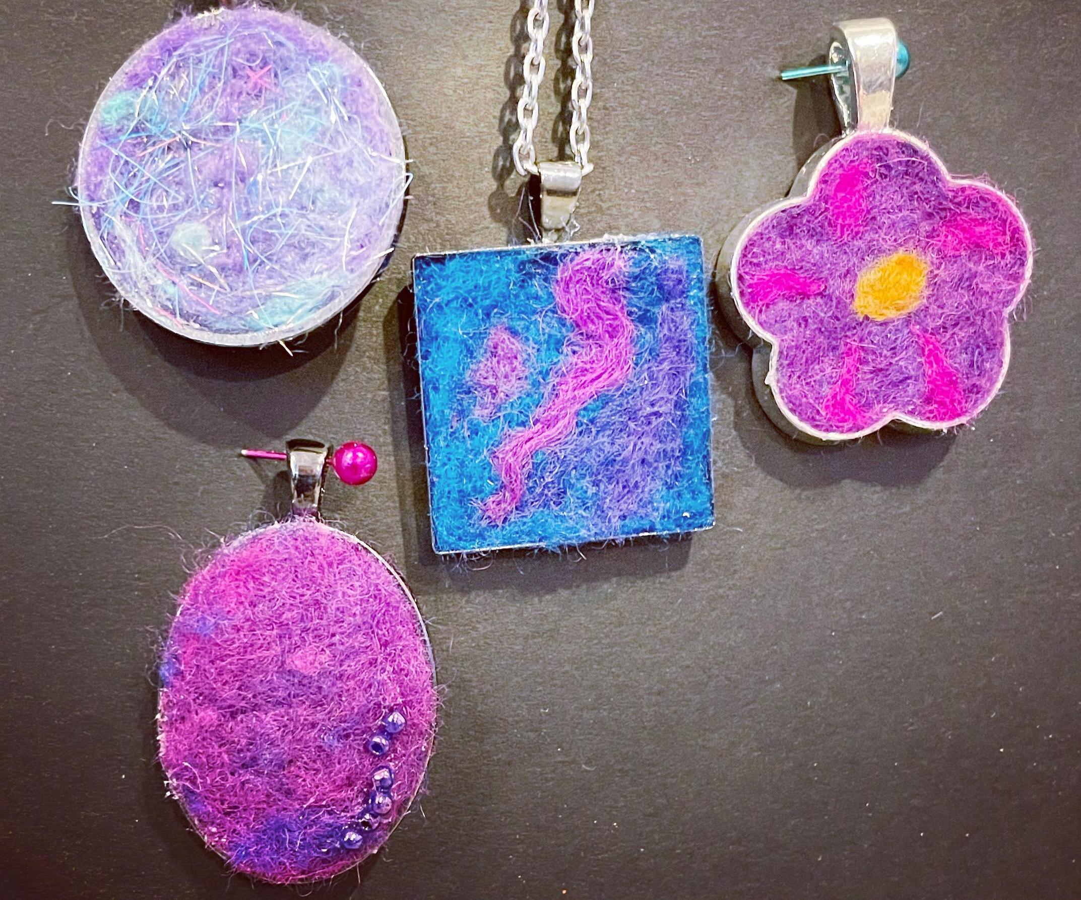 Needle Felted Pendants