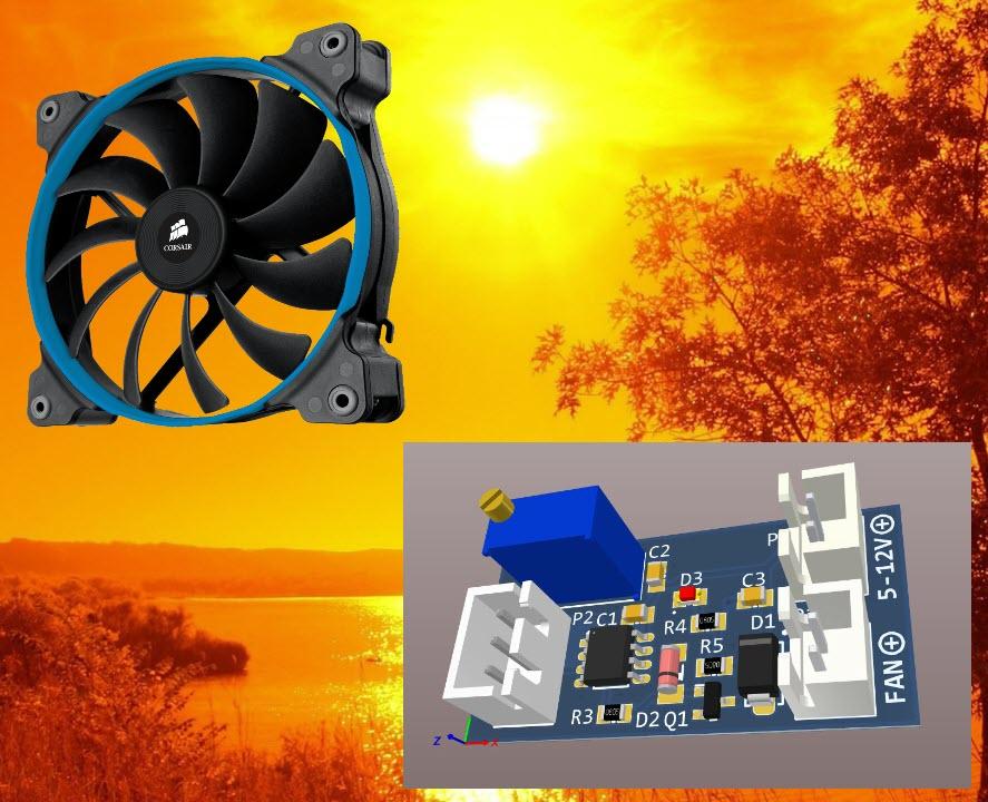 Cooling FAN Controller Using an LM35 (No MCU)