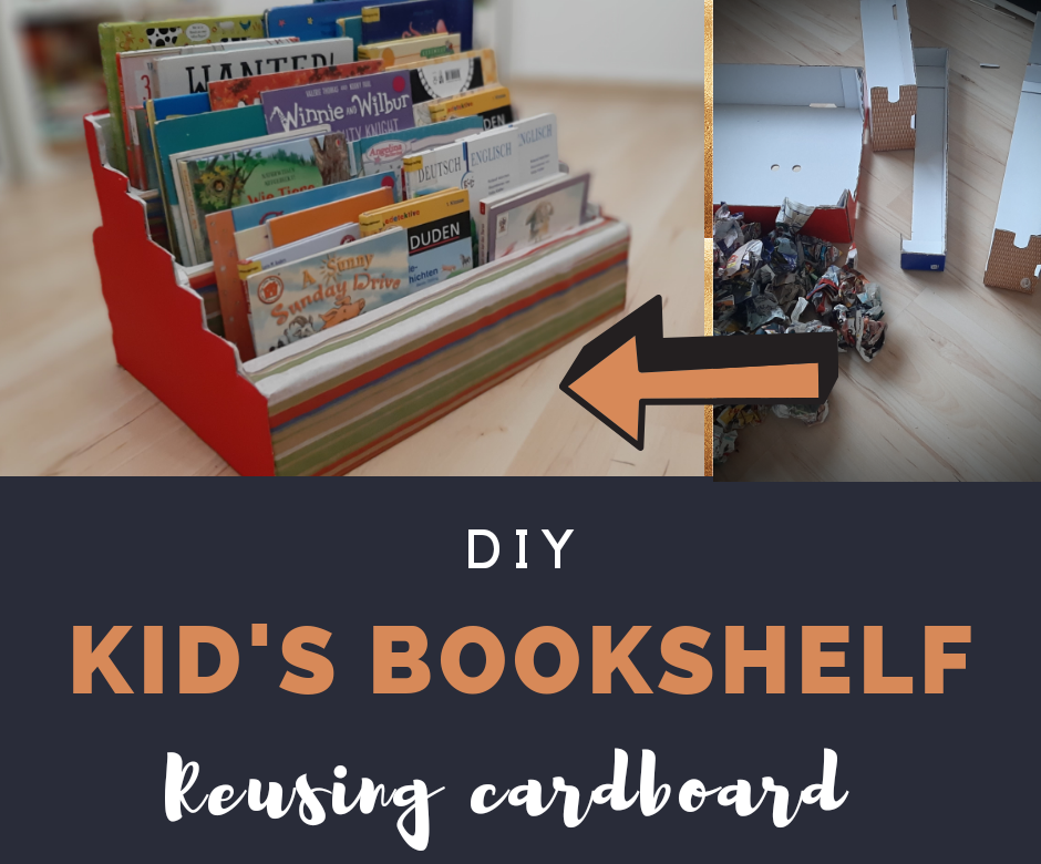 Kids Bookshelf From Cardboard 