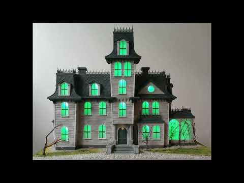 Addams Family Spooky Mansion Cardboard Model - With Lights and Sound!