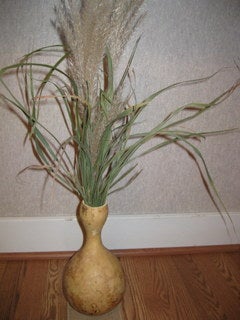 Use Dried Gourds As Vases for Dried Grasses