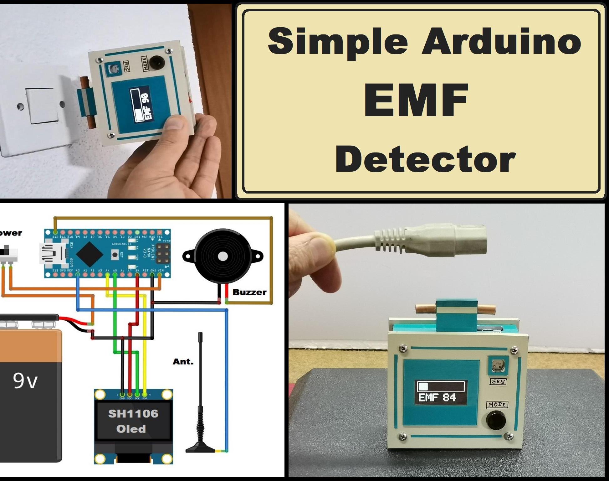 DIY Simple Arduino EMF (electromagnetic Field) Detector
