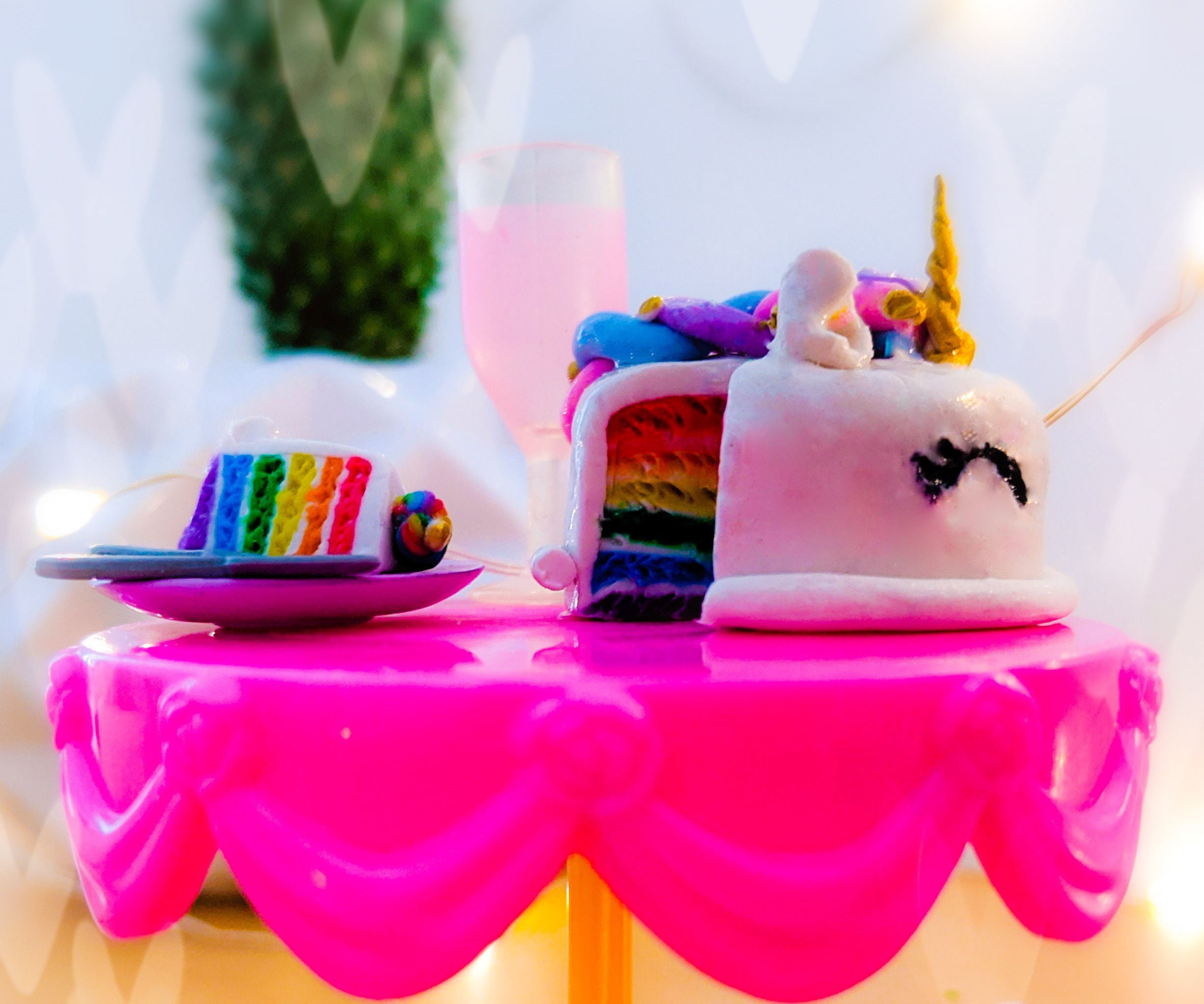 Adorable Miniature Unicorn Clay Cake