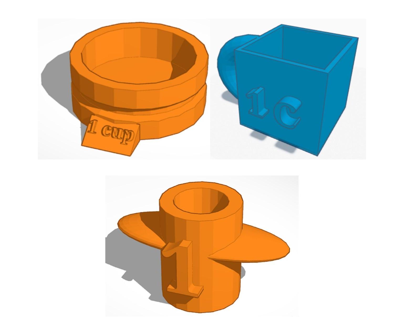 3D Printed Measuring Cups: Middle School Volume Activity 