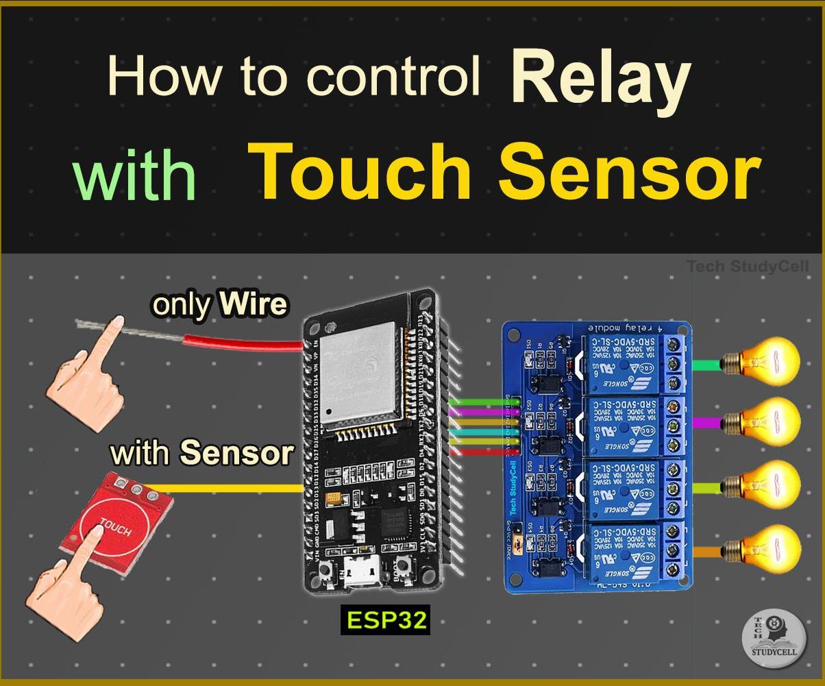 ESP32 Capacitive Touch Sensor Switch to Control Relays With TTP223