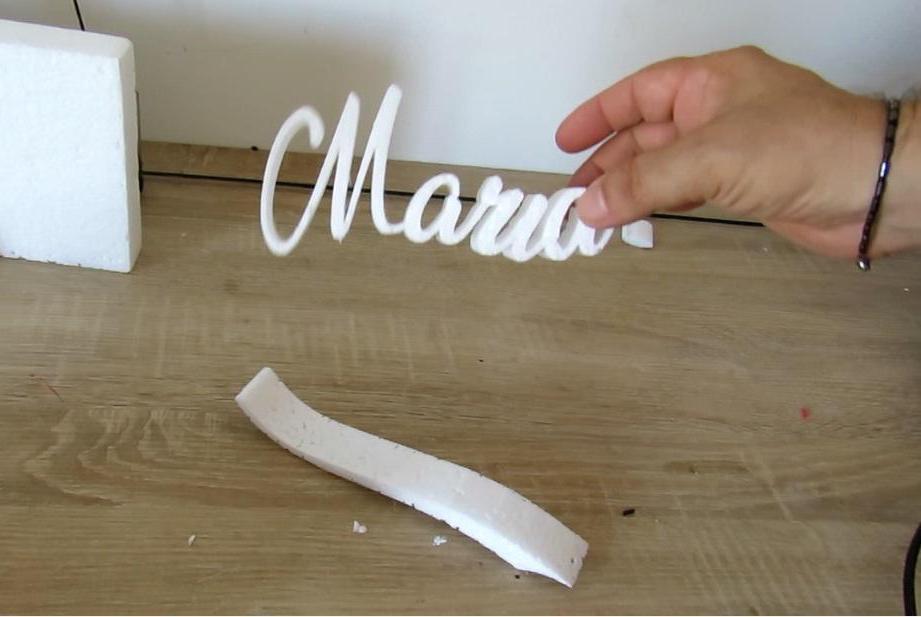 Foam Styrofoam Name Sign Maria With Costycnc Foam Cutter and Program