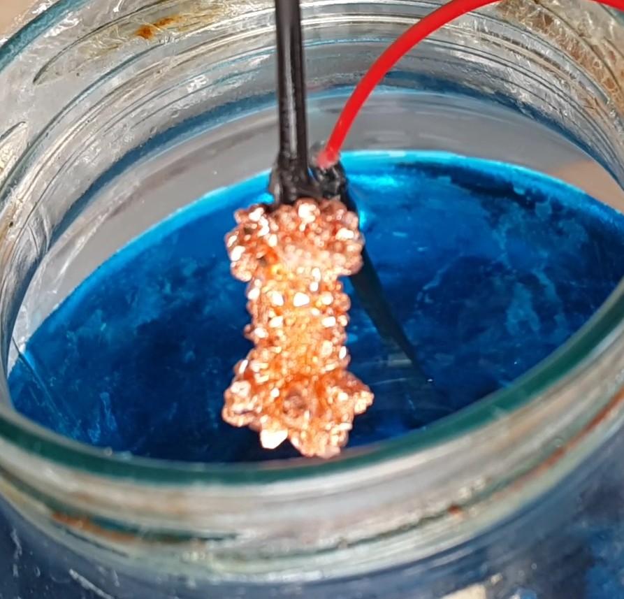 Growing Copper Crystals Using Electroplating