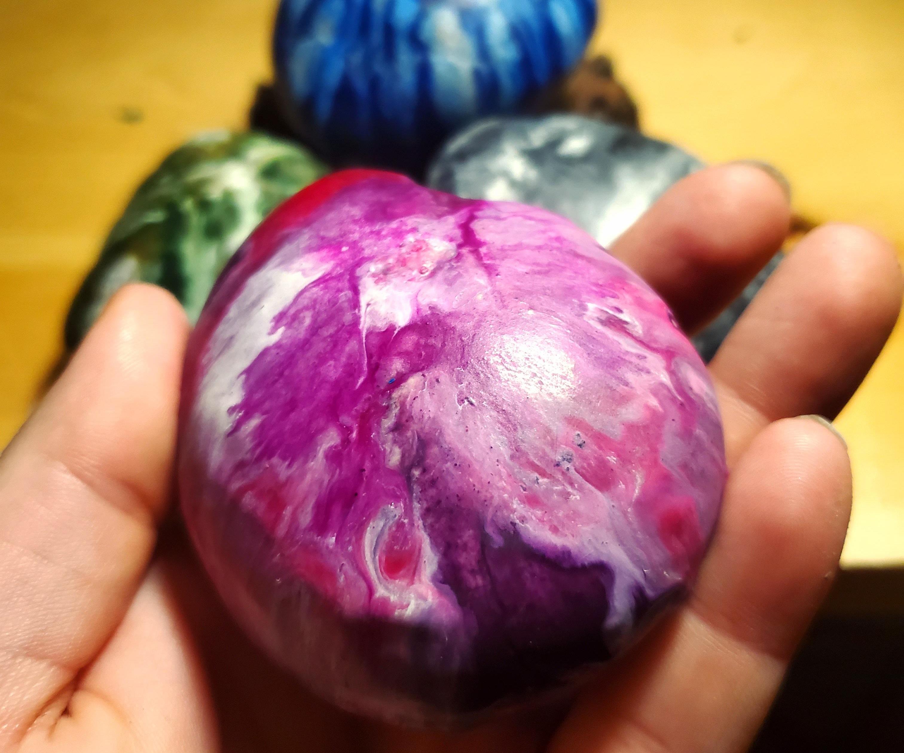 Marbled Crayon Stones