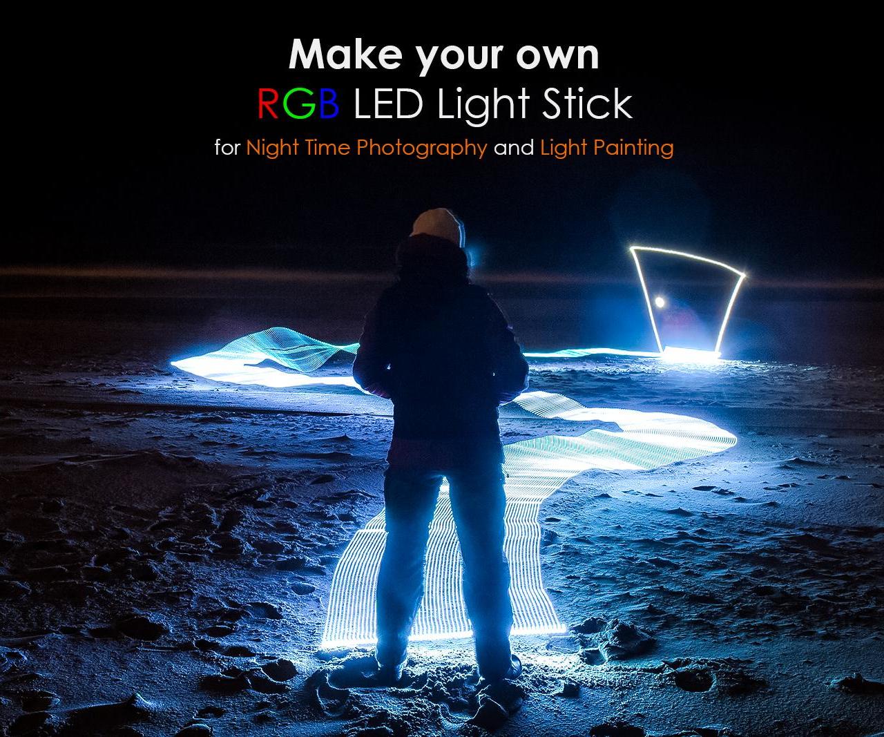 RGB LED Light Stick (for Night Time Photography and Light Painting)