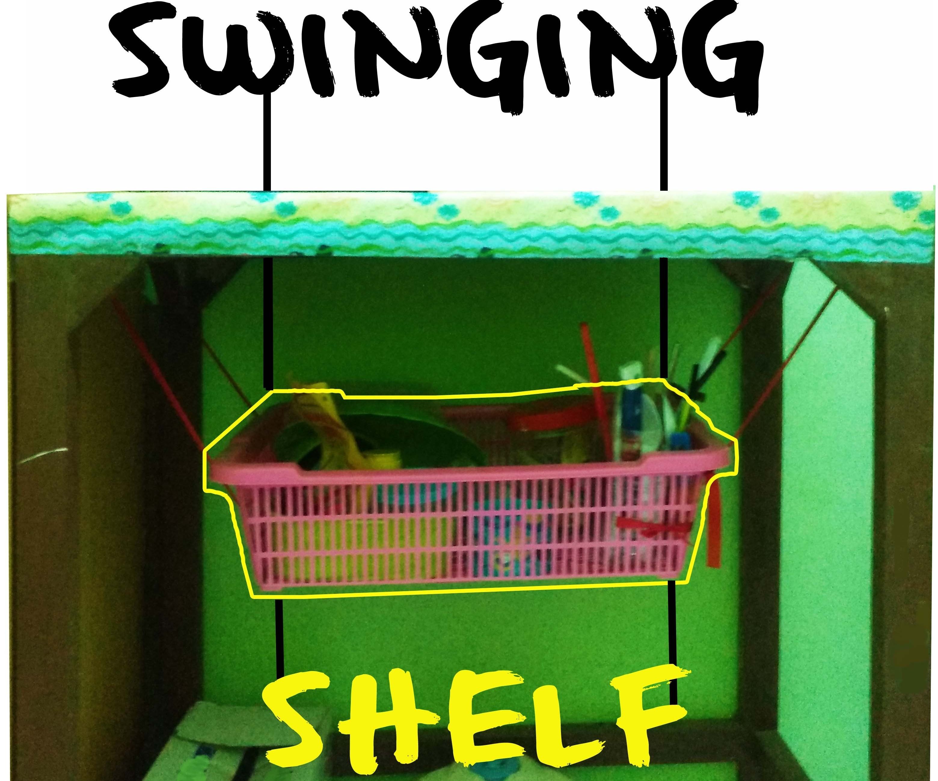 Small Room Hack: Swinging Shelf