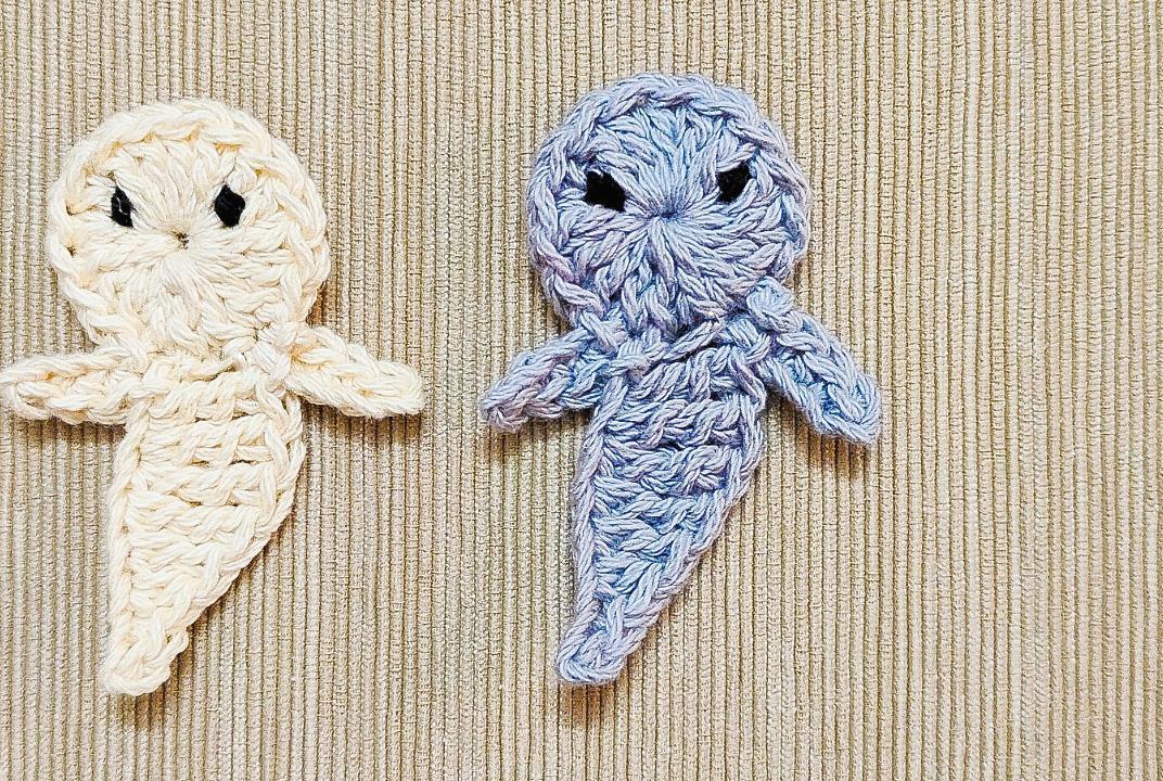 Cute Crochet Ghost Applique