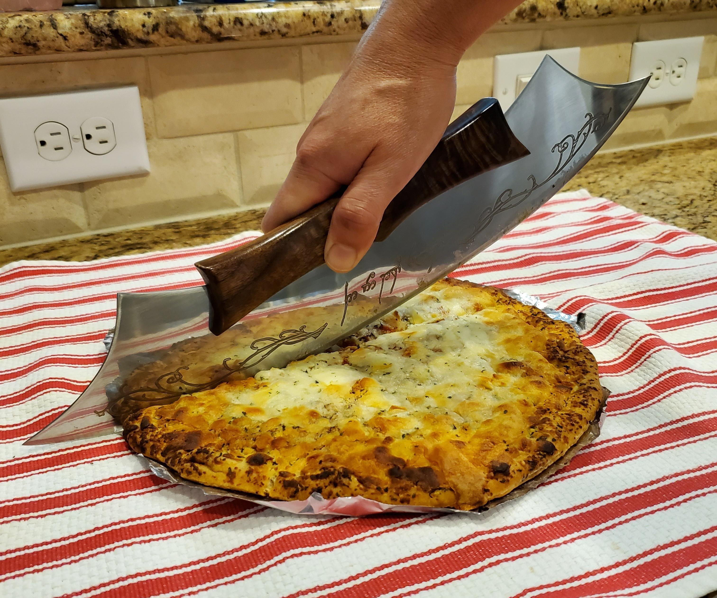 Lord of the Rings Inspired Pizza Cutter - With Acid Etched Brassing