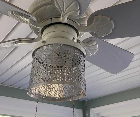 Moroccan Pattern Ceiling Fan Light Canister