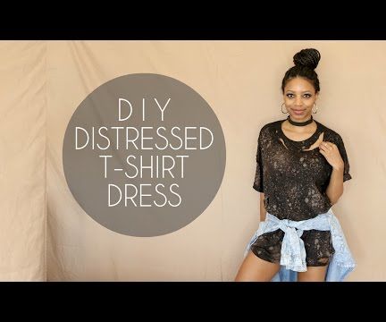 DIY Distressed T-Shirt Dress