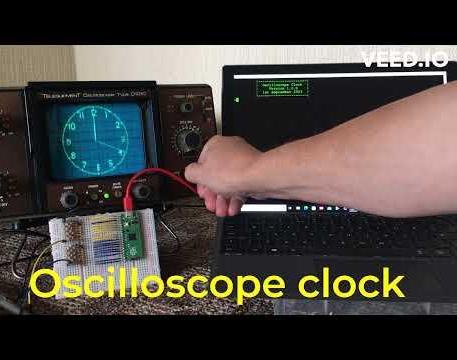 Oscilloscope Clock on a Raspberry Pi Pico