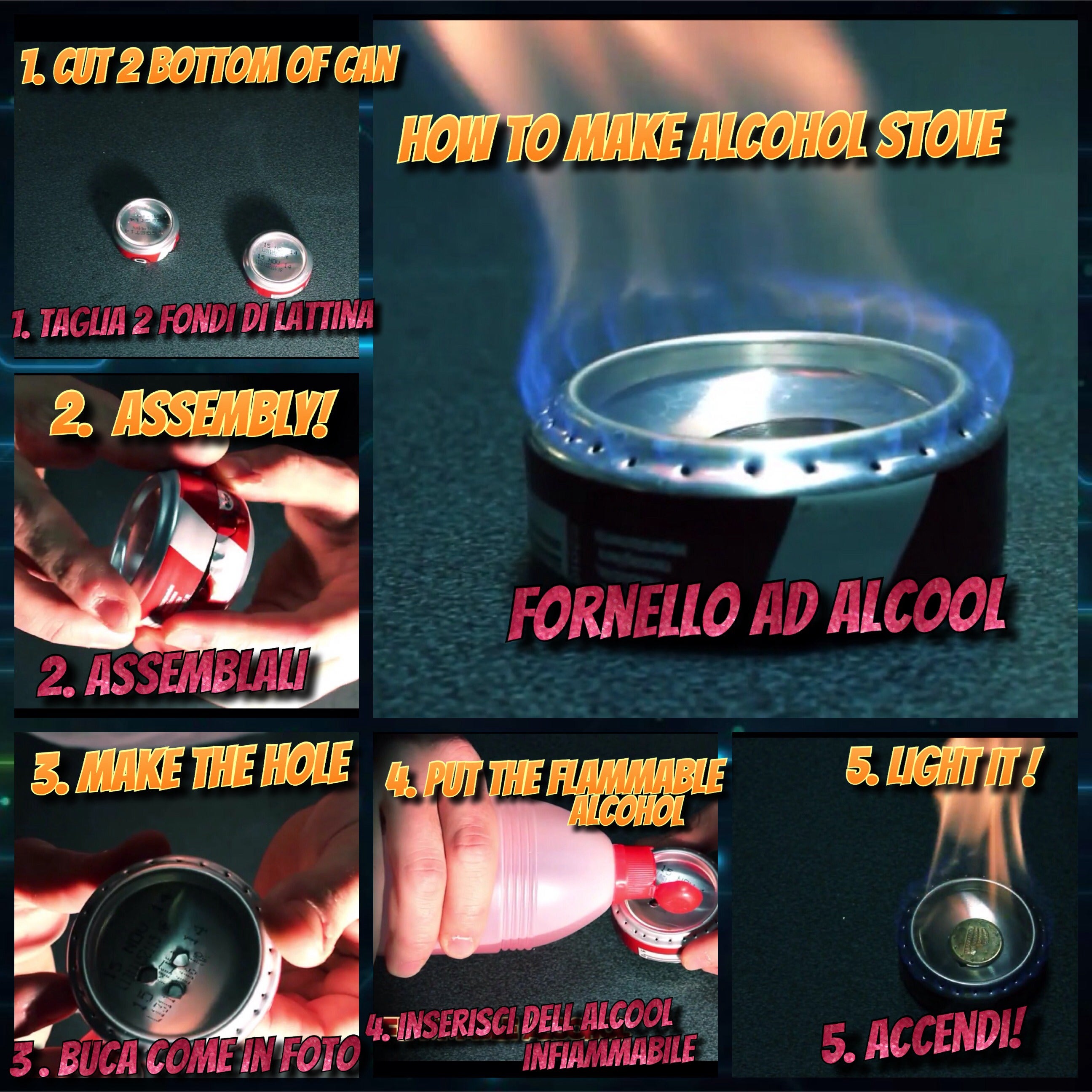 HOW TO MAKE THE ALCOHOL STOVE