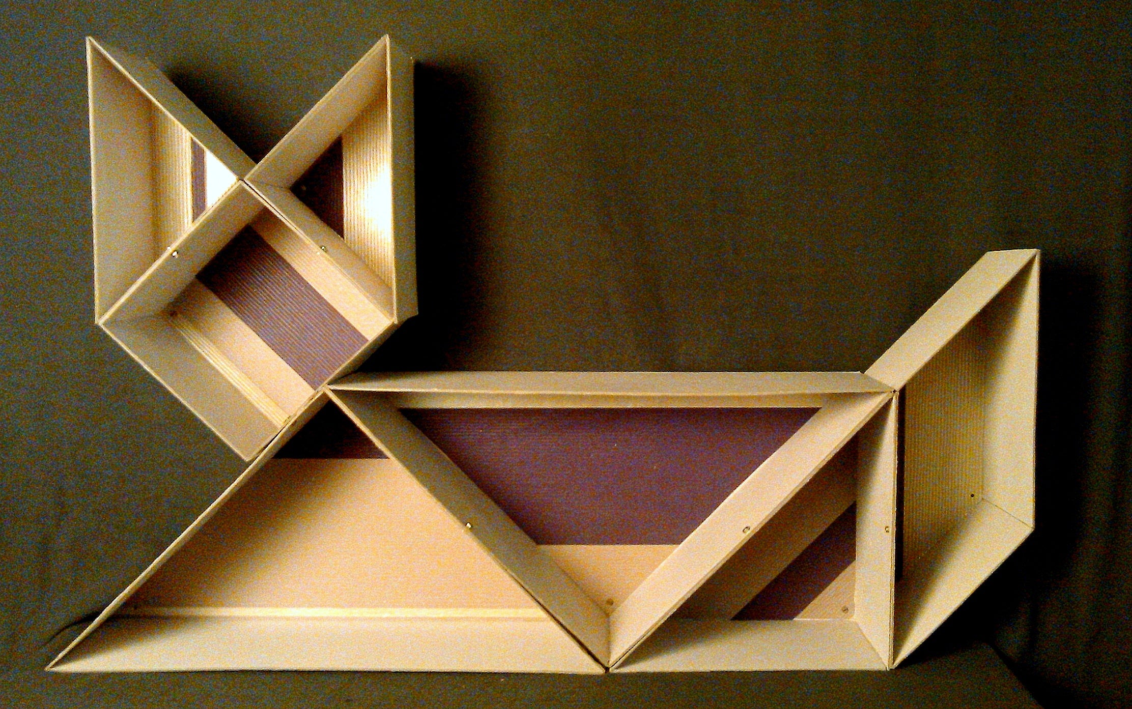 Shape Changing Tangram Organizer With Secret Compartment