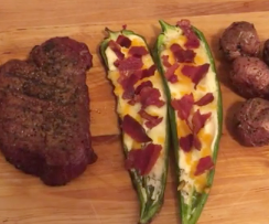 One Grill New York Steak Meal With Video!