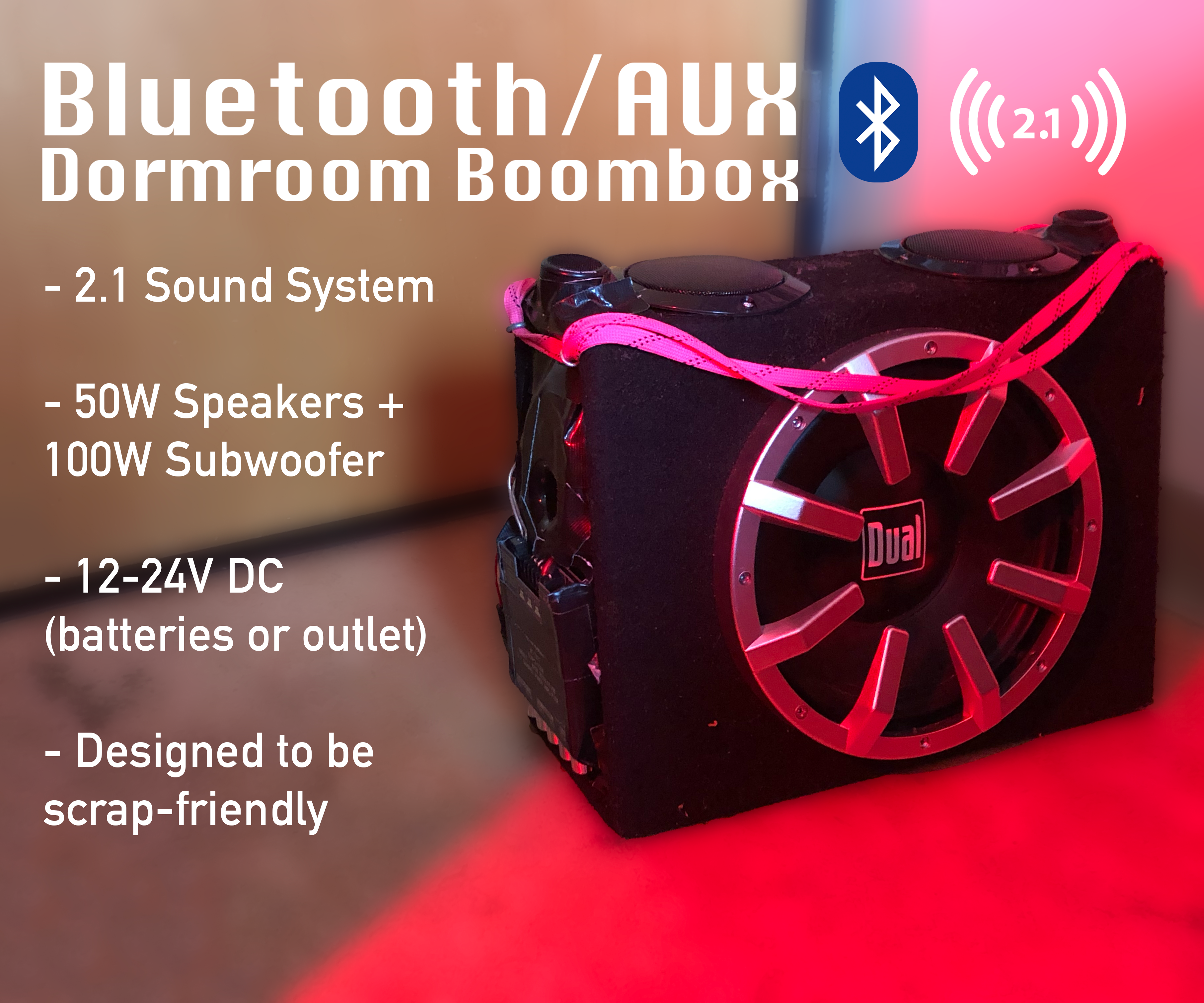 Turning a Spare Car Subwoofer Into a Bluetooth Boombox