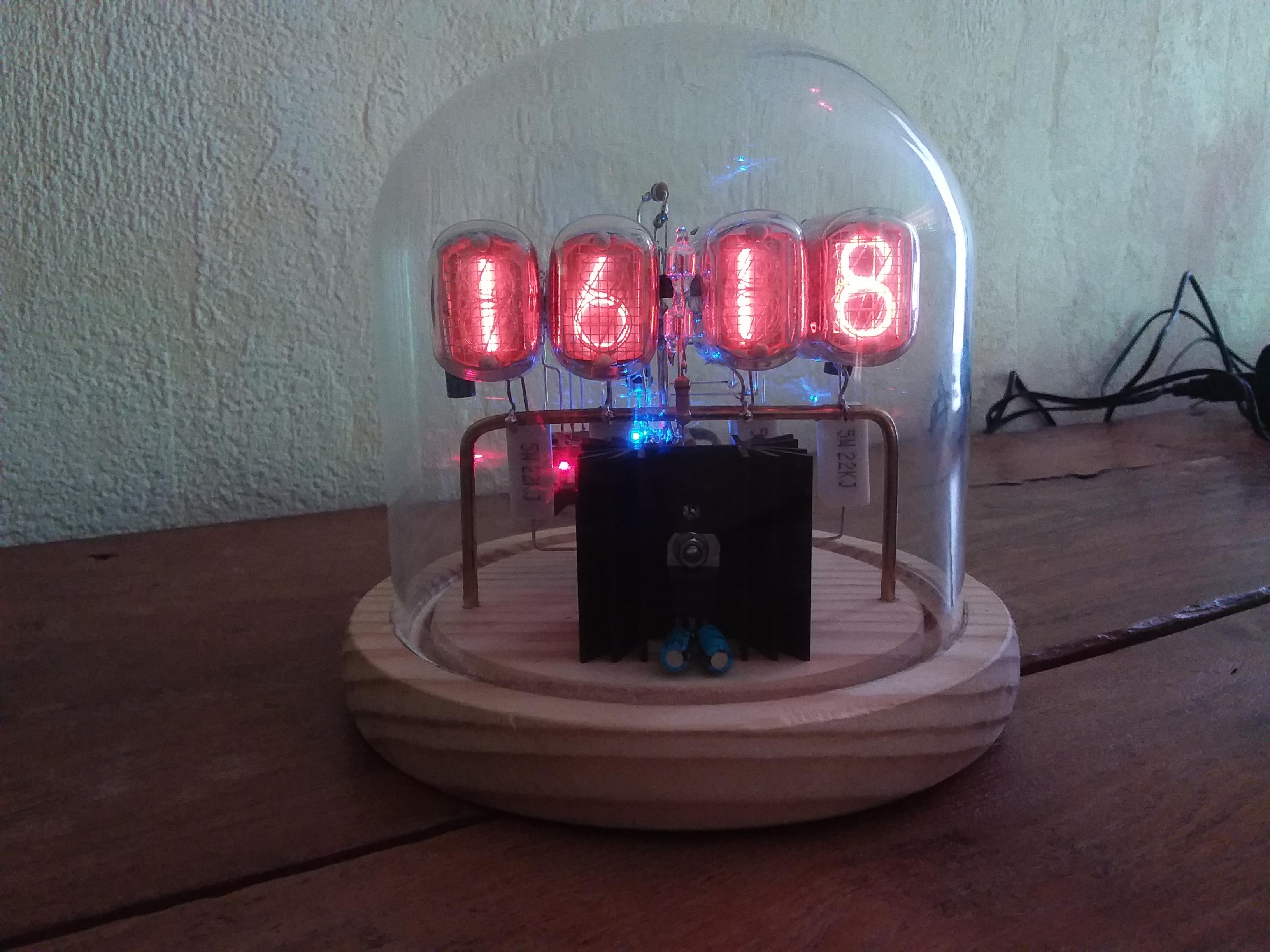 Nixie Clock in a Dome