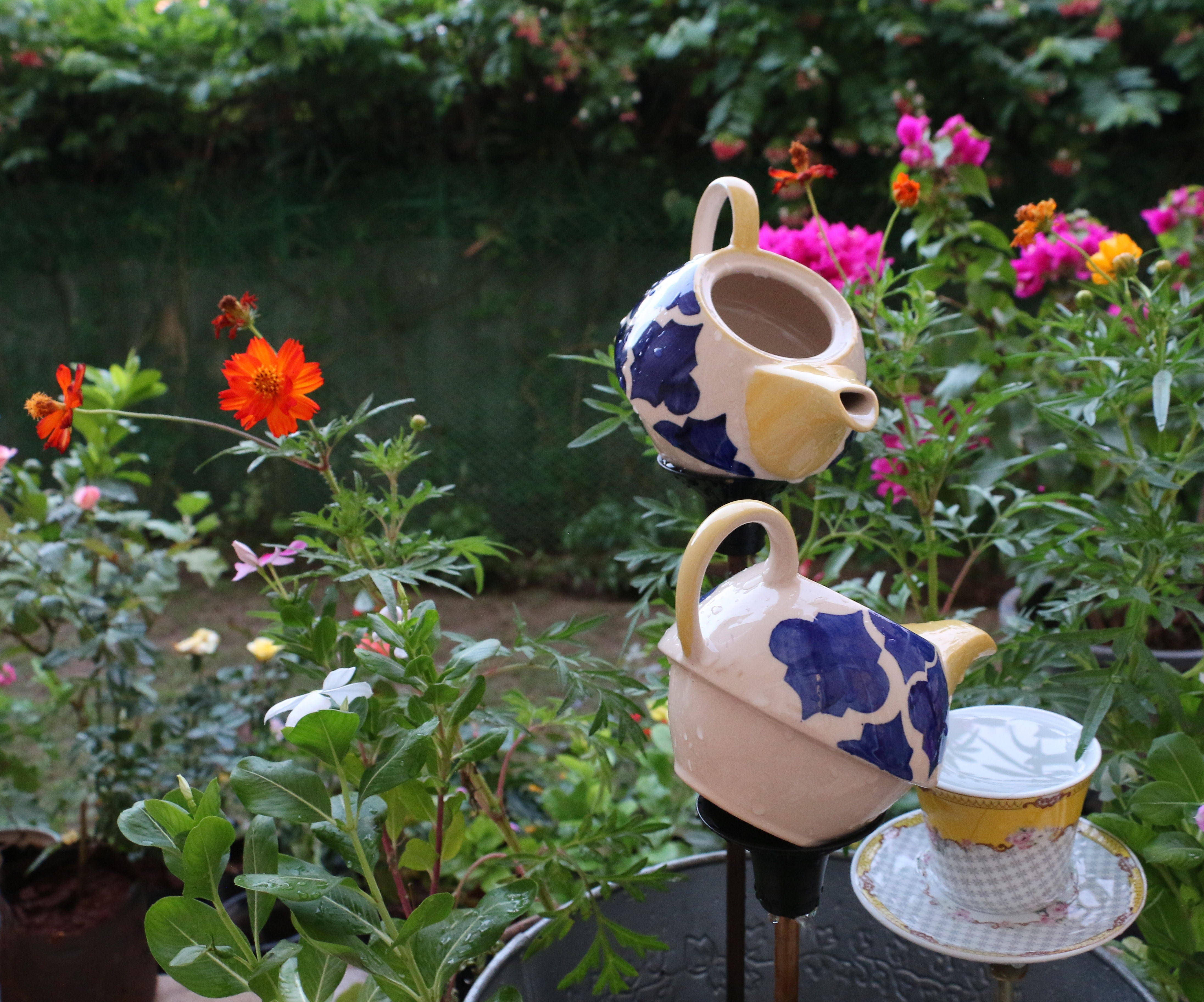 Tea Pot Fountain Planter 