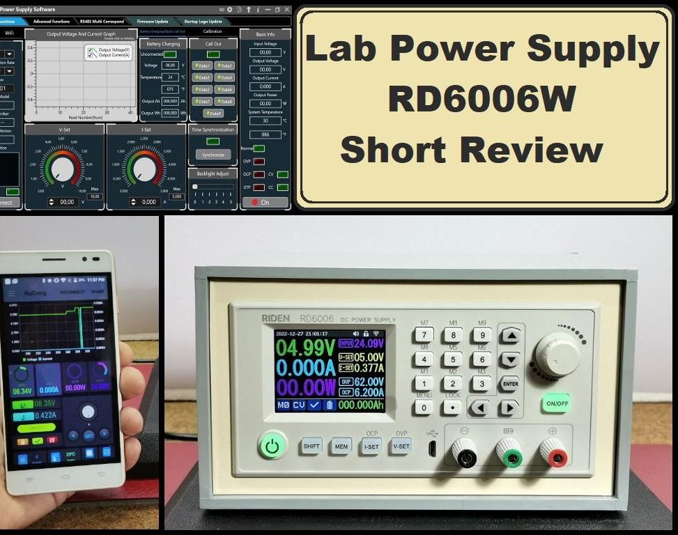 How to Make Advanced Laboratory Power Supply With RD6006W Module, and Short Review