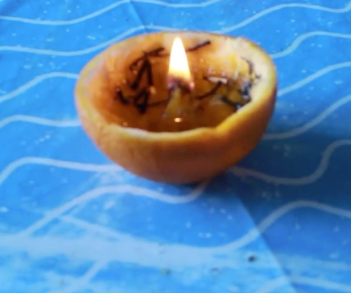 How to Make a Candle Out of an Orange 