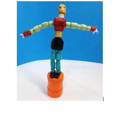 Cardboard and Paper Thumb Spring Toy