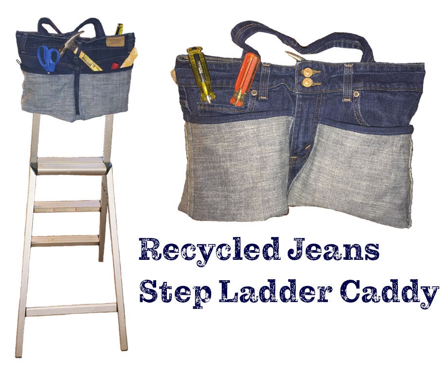 Recycled Jeans Step Ladder Caddy