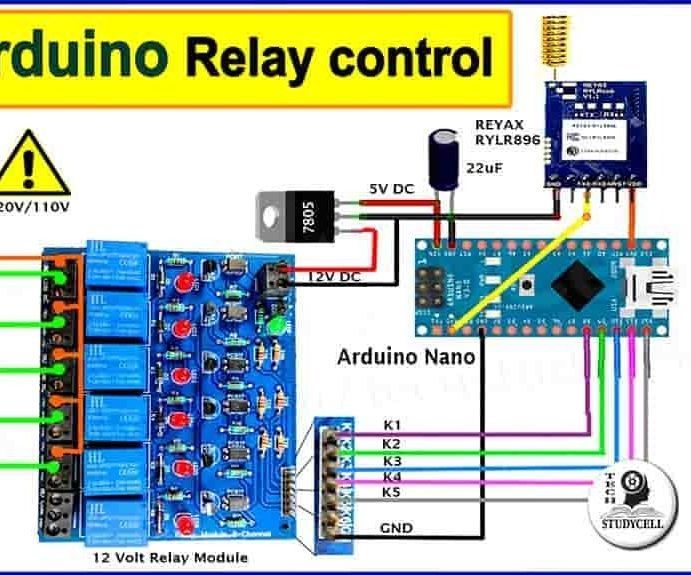 Lora Arduino Control Relay Module Circuit