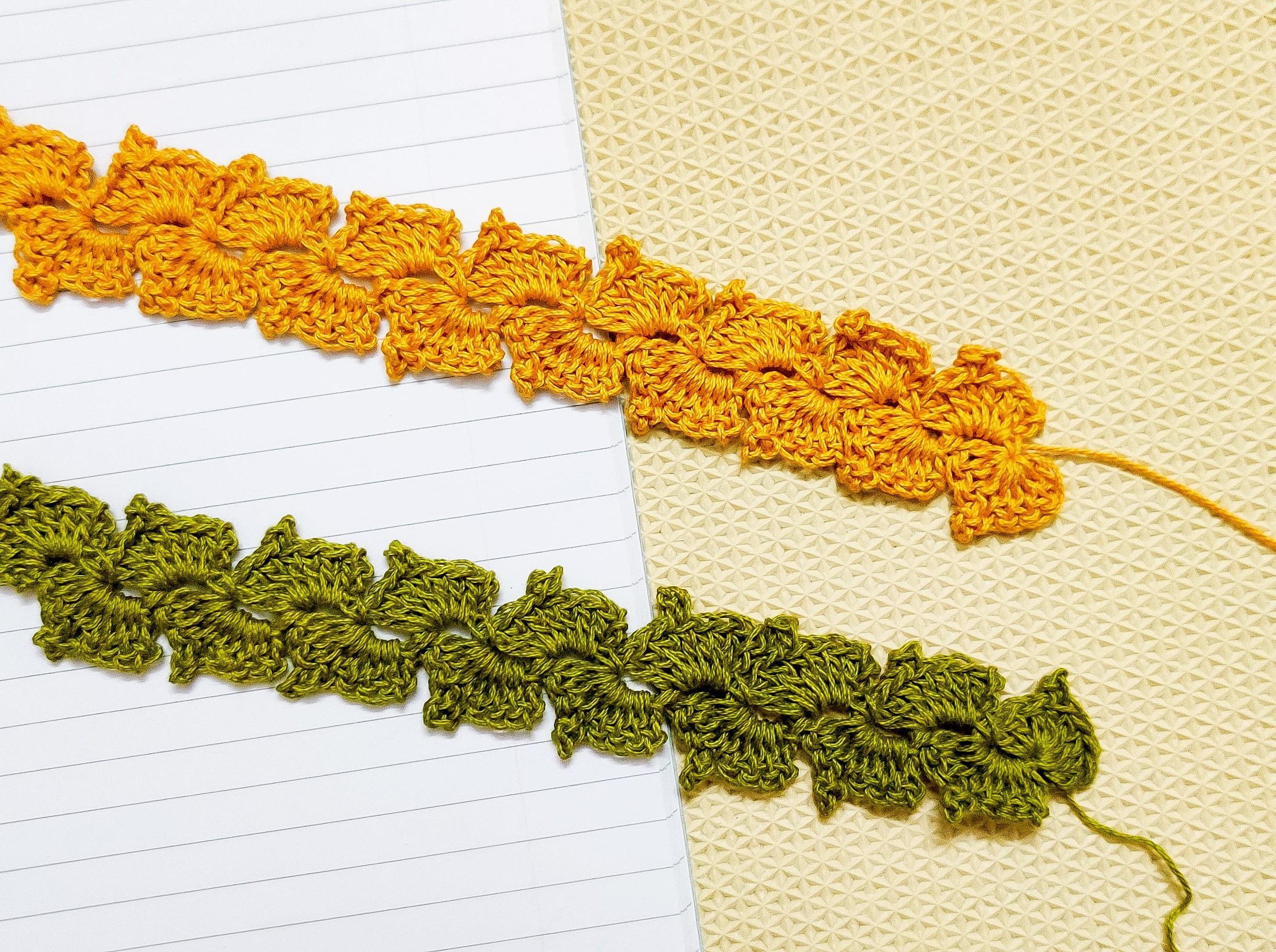 Leaf Bunch Crochet Bookmark 