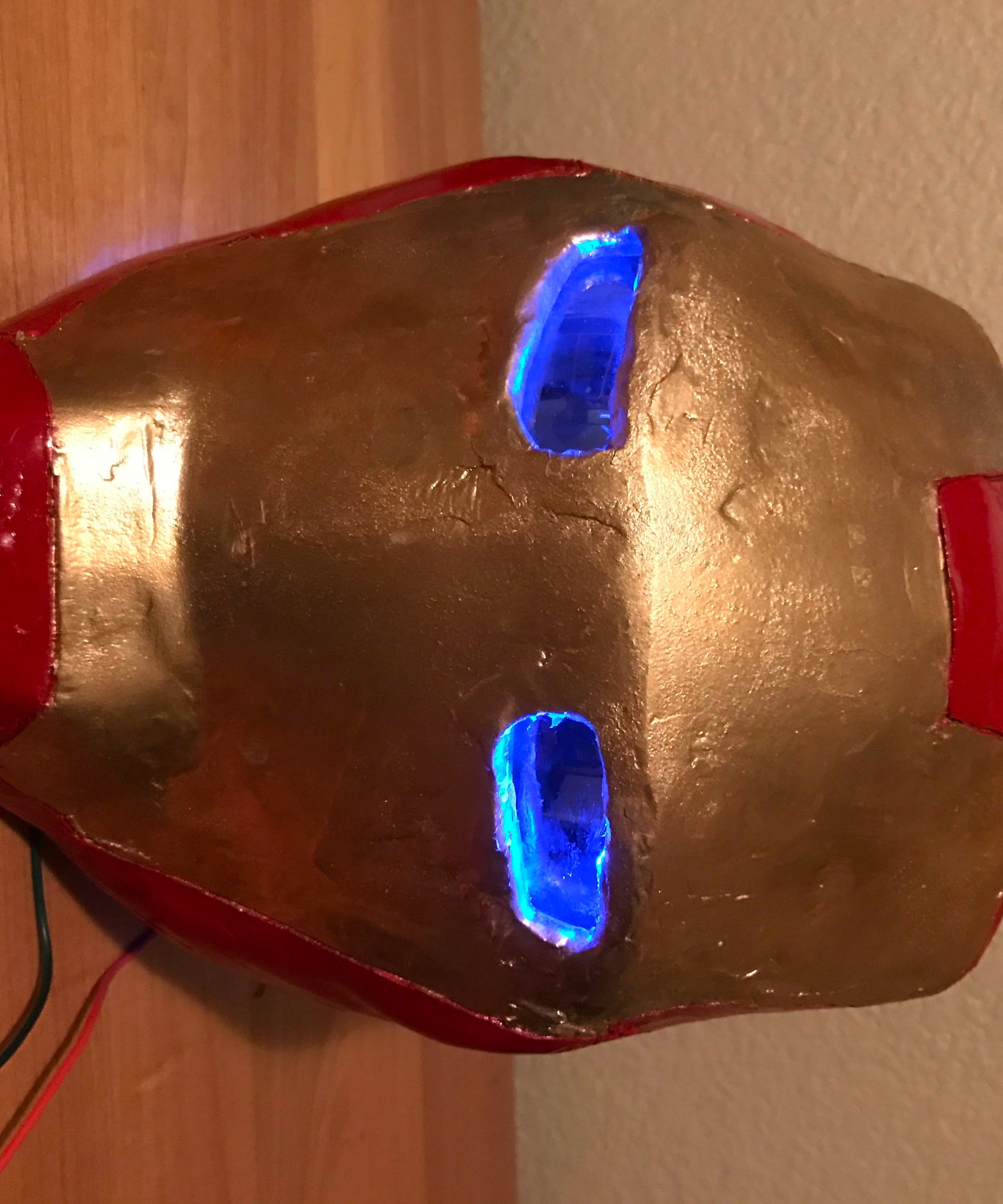 Iron Man Helmet From Papercraft and Fiberglass