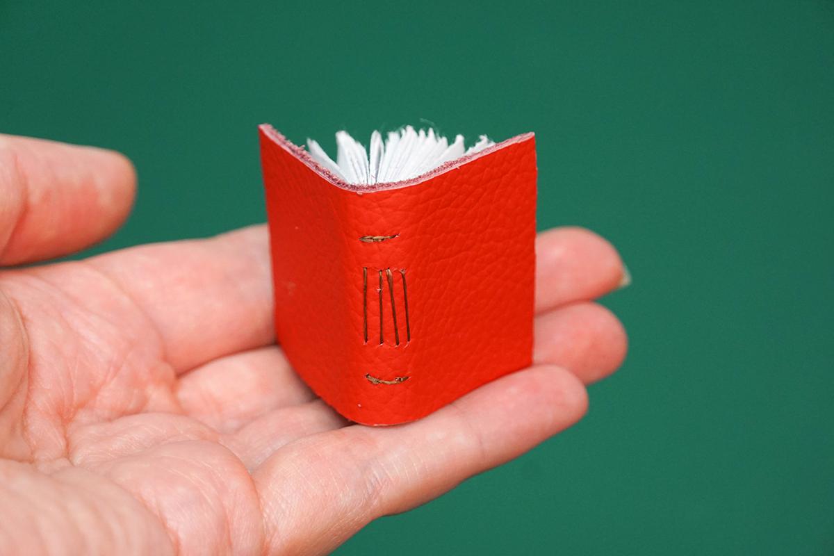 DIY Mini Book With Long Stitch Binding | How to Make a Tiny Bound Book