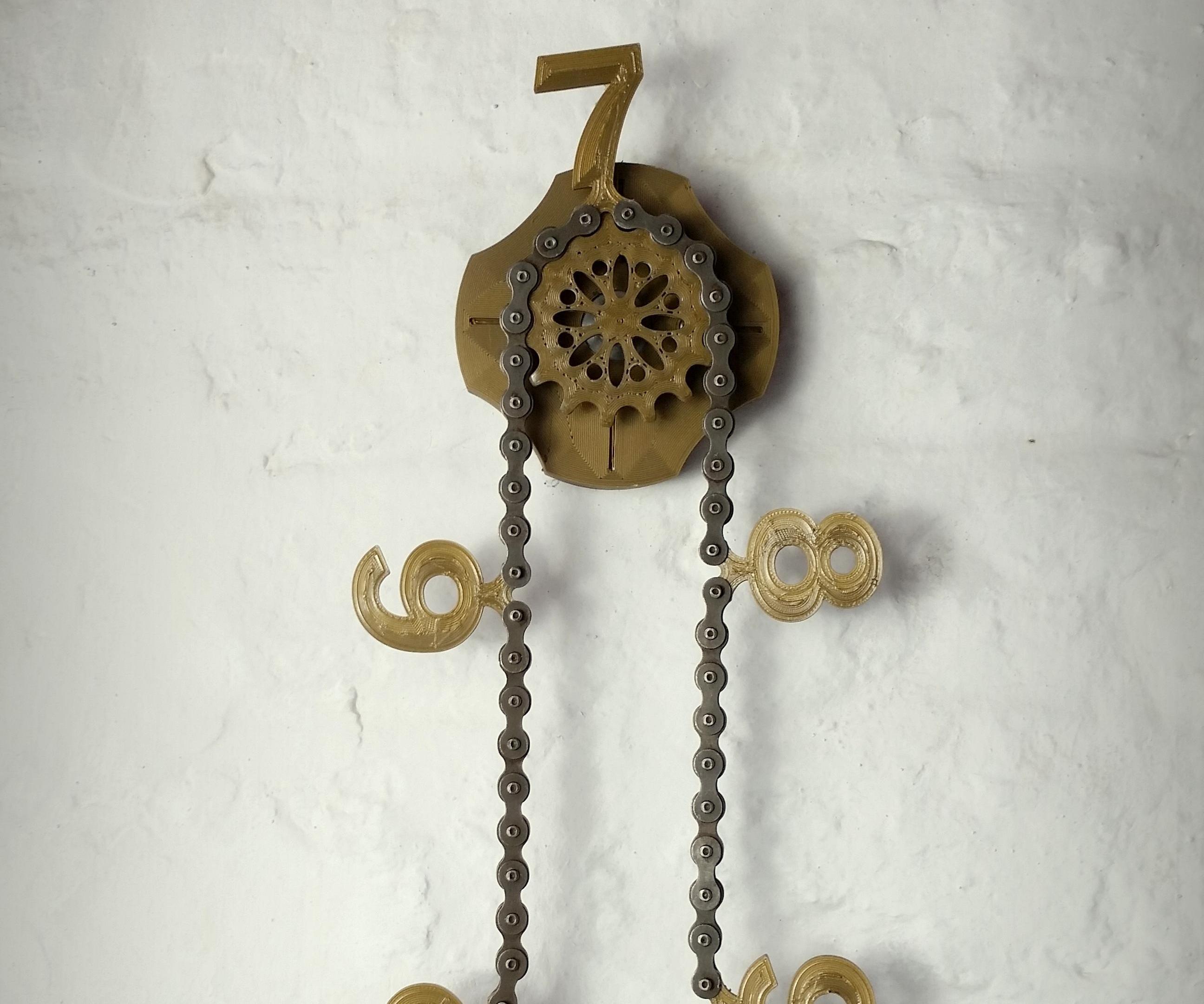 Bicycle Chain Clock (Low Part Count)