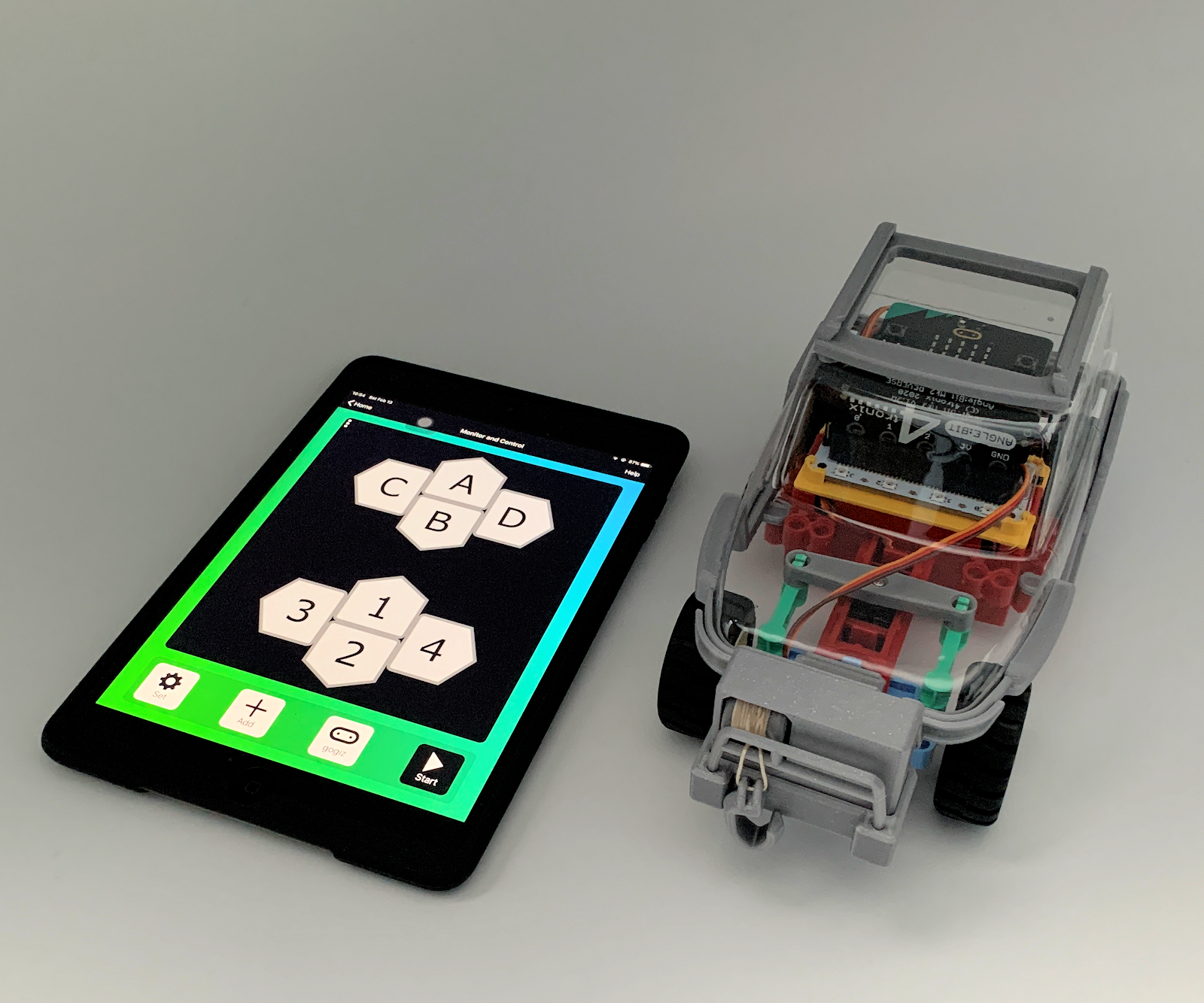 [2021] Servo Winch Challenge! Micro:bit Car & IPad (IPhone) for Conquering Gravity