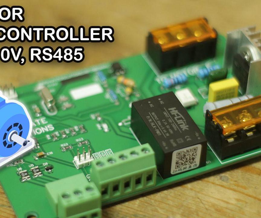 Single Phase Motor Speed Controller Using Potentiometer, 0-10V or RS485 Modbus RTU.