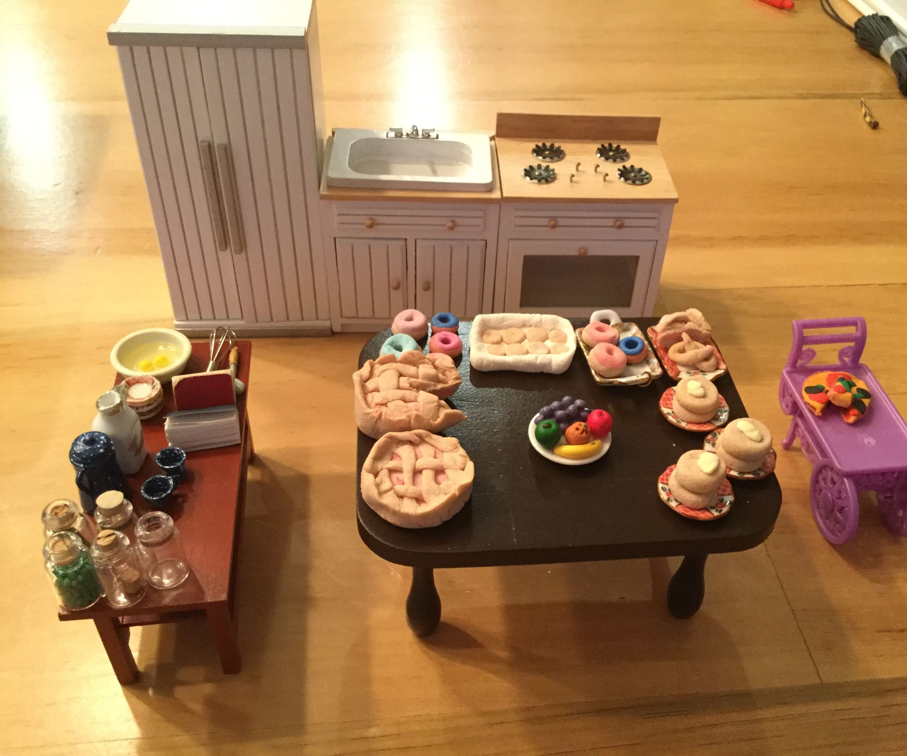 Mini Food Setup for Dollhouse