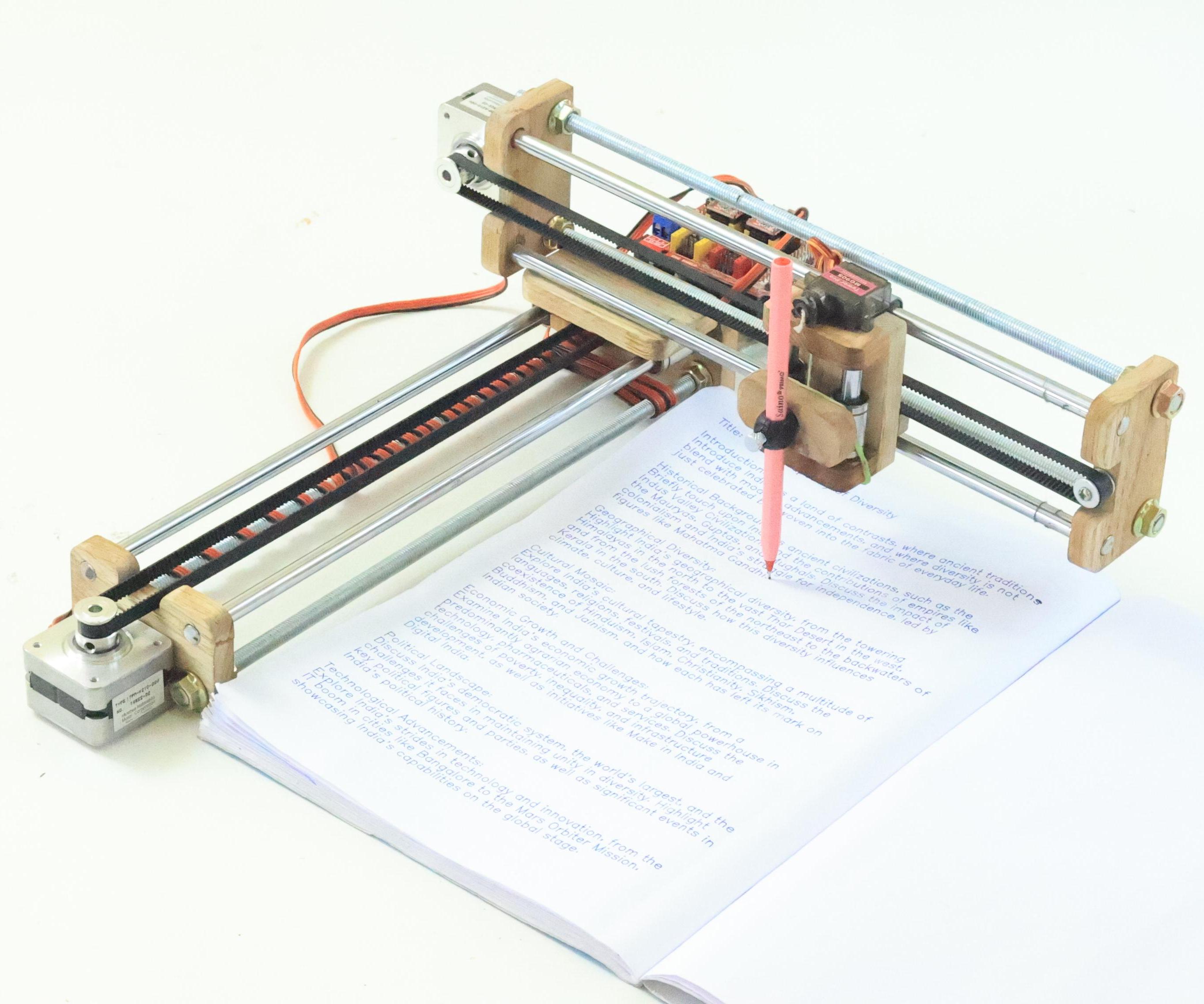 Writing Machine Using Wood