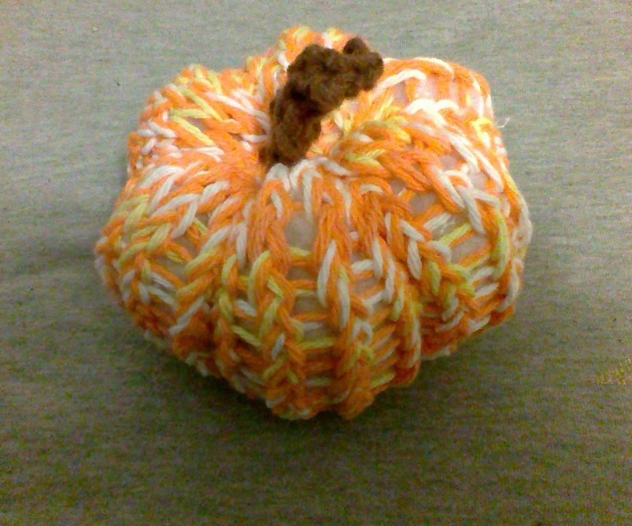 Super Easy Knit Pumpkin for People Who Have Never Knit in Their Life