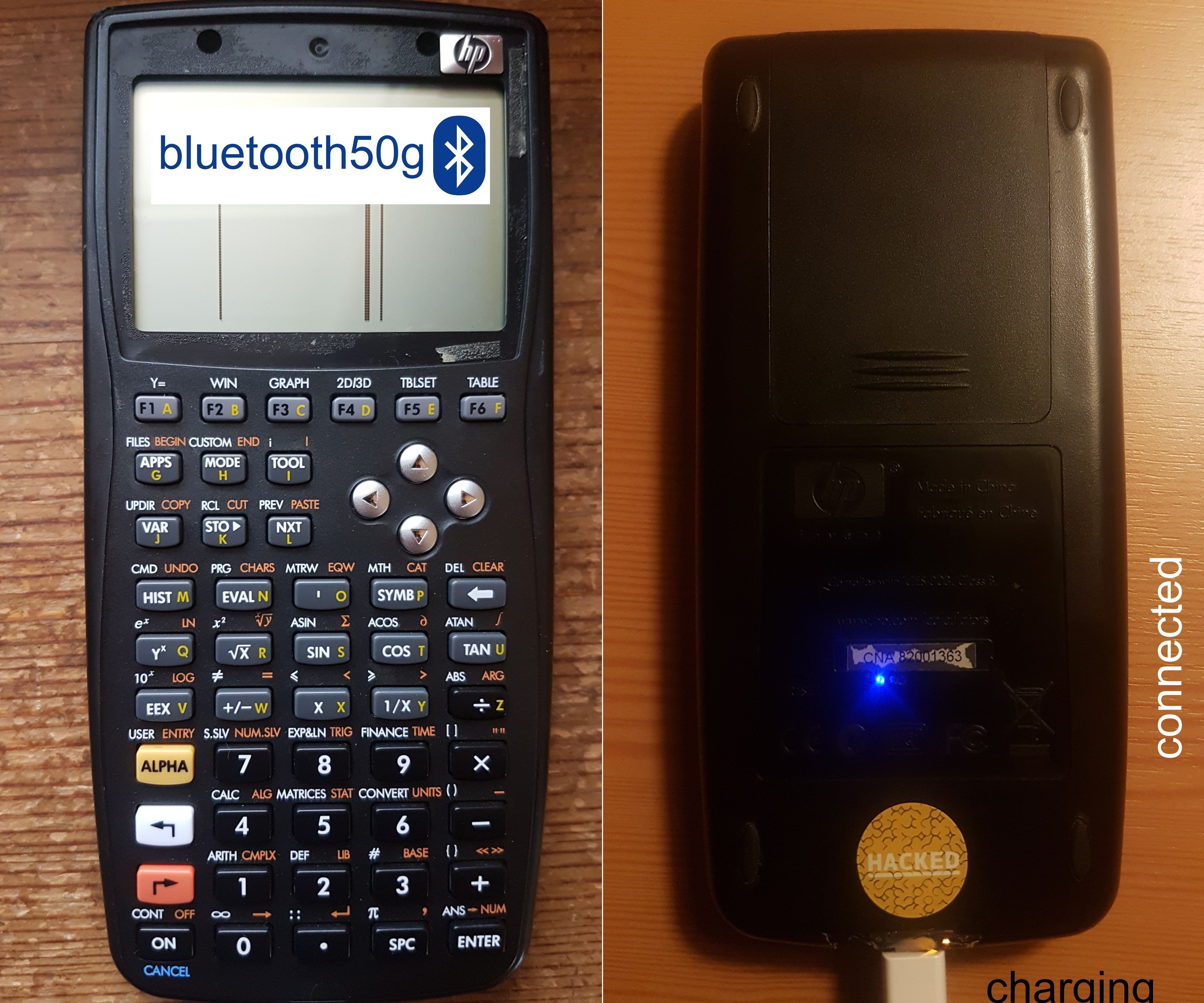 Bluetooth50g - ​an Upcycle Project for a Broken HP50G Calculator.