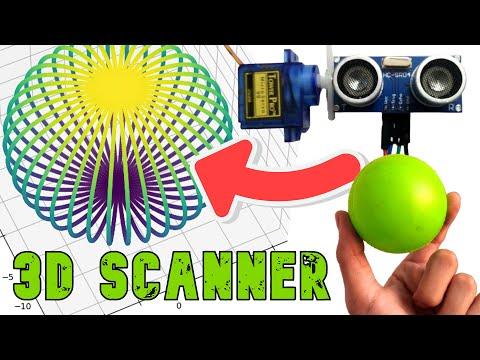 DIY 3D Scanner | 3D Scan Any Object at Home | 3D Plot With Python MatplotLib | Arduino With Python | Arduino Ultrasonic Sensor, Servo Motor& DC Motor