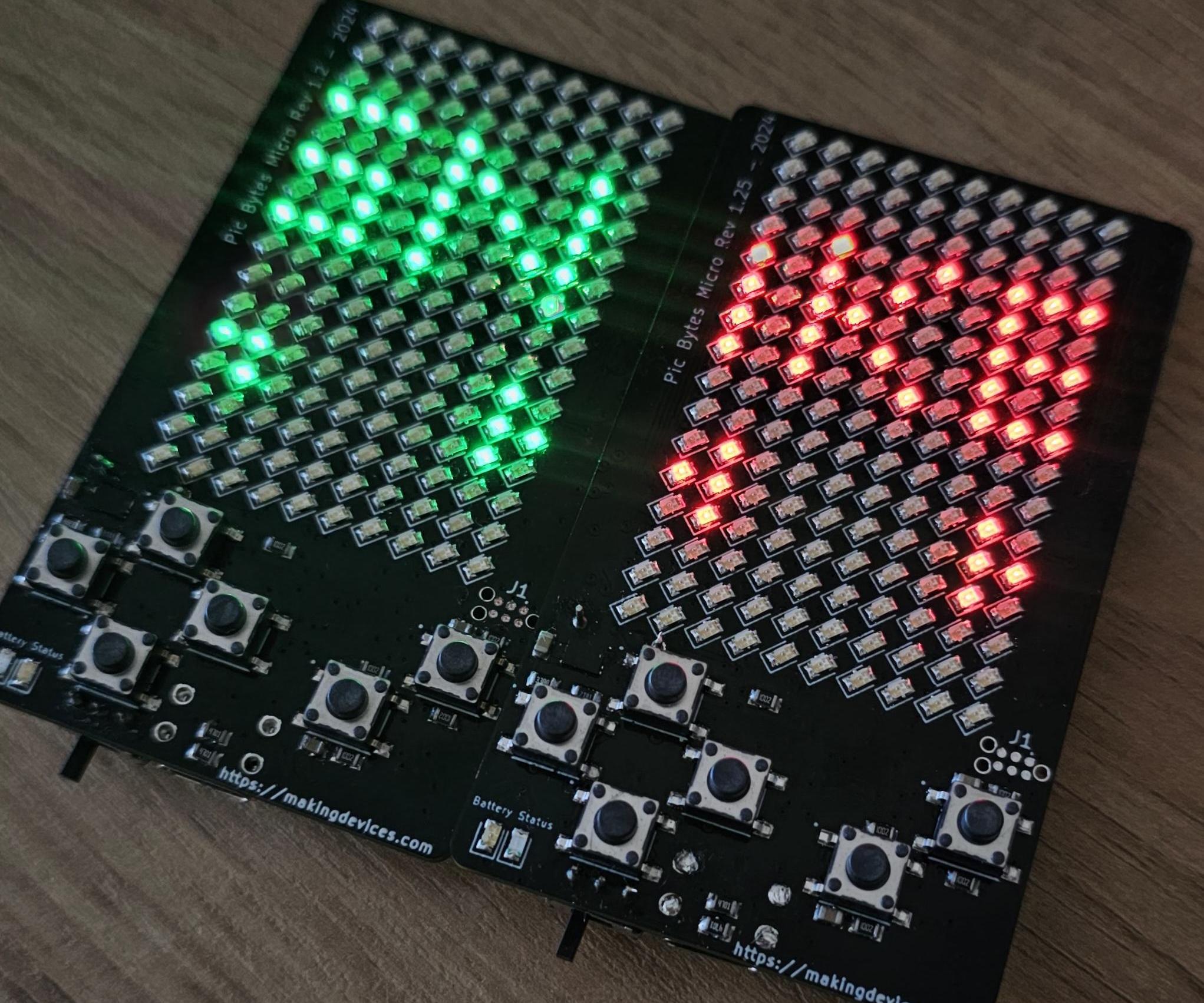 8-bit Videoconsole With a LED Matrix As Screen