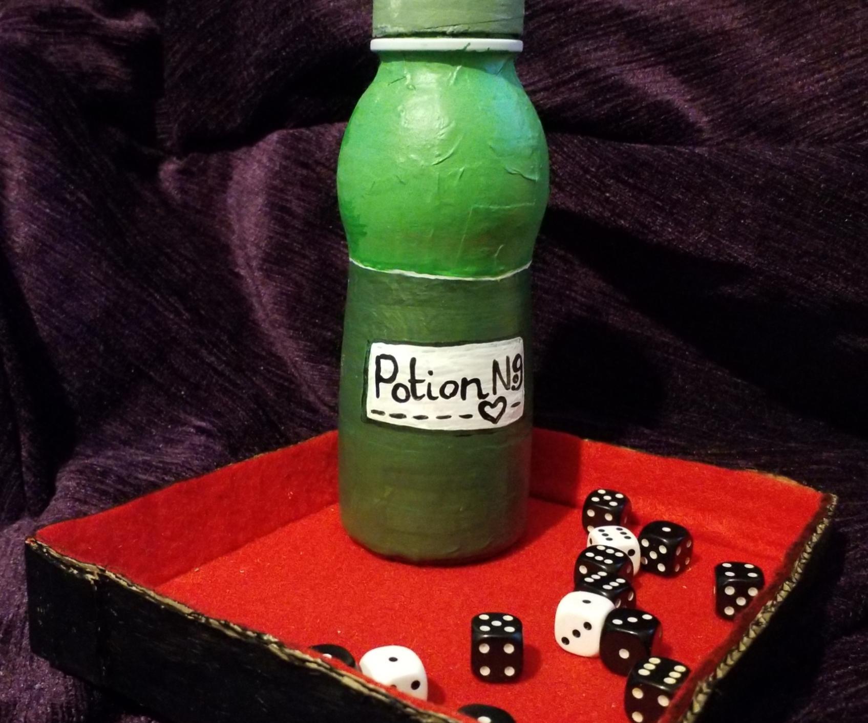 Shaken (Not Stirred) Dice Shaker Potion Bottle and Dice Tray.