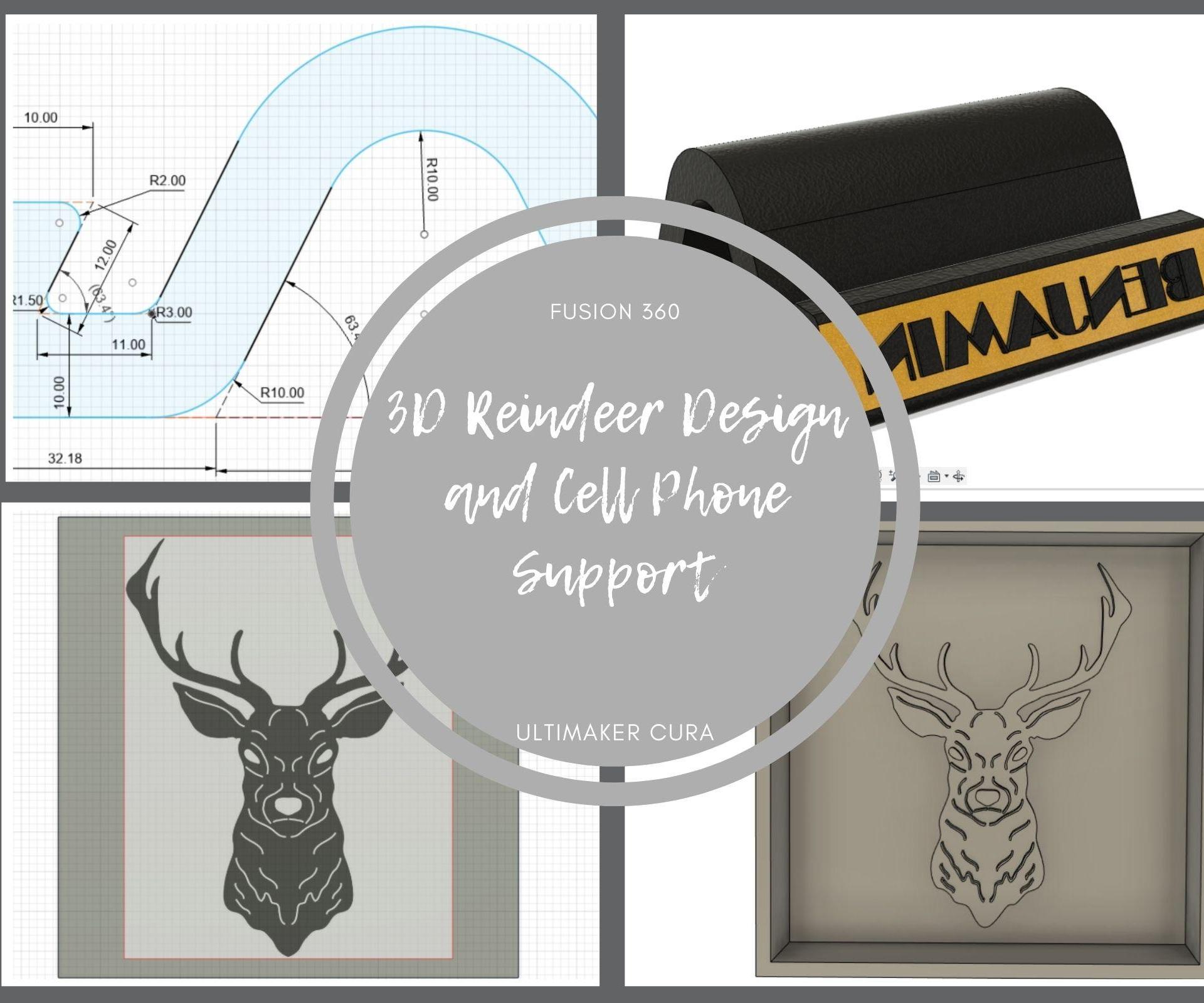 Cell Phone Support and 3D Reindeer Design _PC04_Benjamin Gamboa Durand