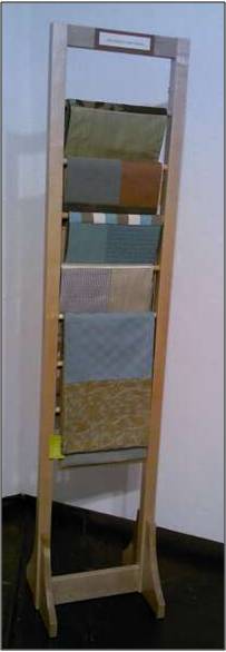 Vertical Display Rack for Table Runners