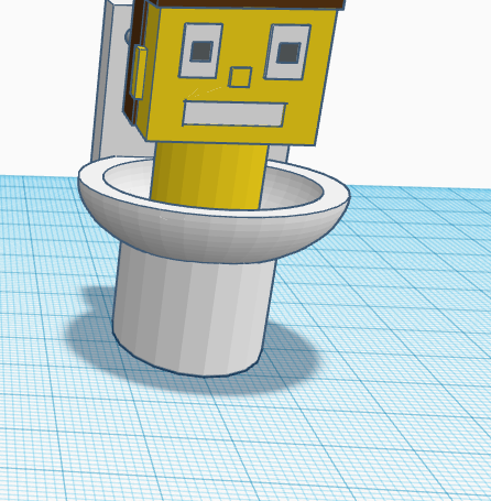 How to Make a Toilet (skibidi) on Tinkercad